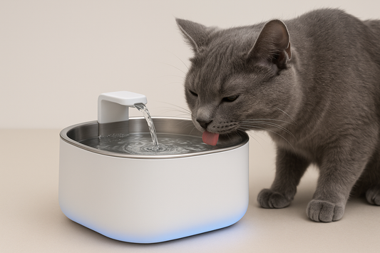 Fontaine LED pour chat