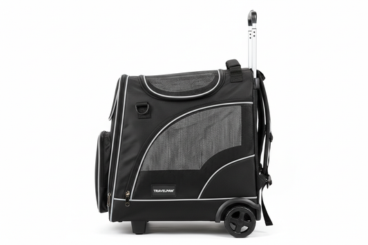 Sac de Transport à Roulettes pour Chat et Petit Chien - Style Valise avec Poignée Télescopique